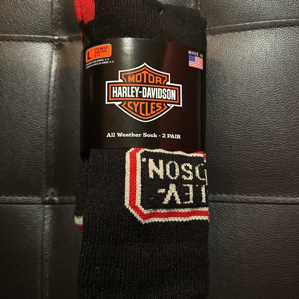 HARLEY DAVIDSON ALL WEATHER SOCKS-2 PAIR-NWT